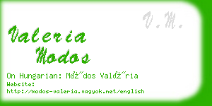 valeria modos business card